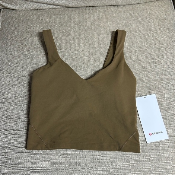 Lululemon Align Tank All Spice Brown V-Neck Crop Top - Picture 3 of 4
